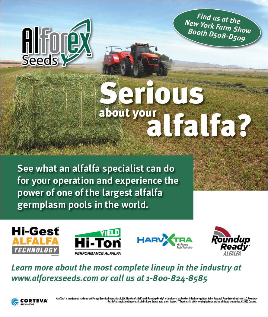 Alforex Seeds Ad for NY Farm Show 2022